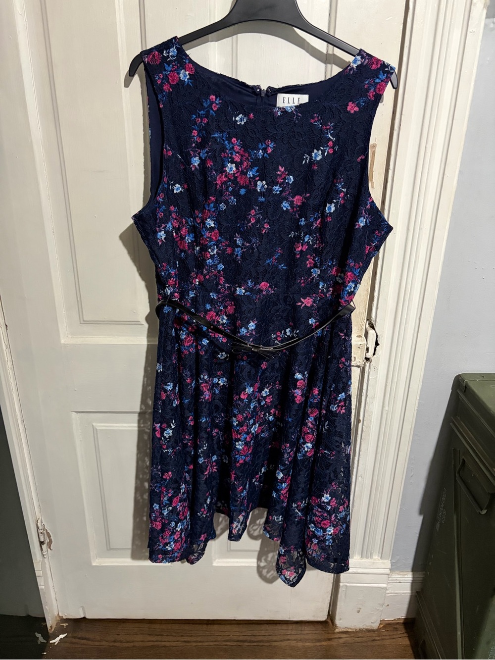 Xxl Elle Navy Floral Dress